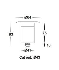 Thumbnail for DECK: LED 3W Recessed Deck Lights IP67 (Cut out: ∅43mm)