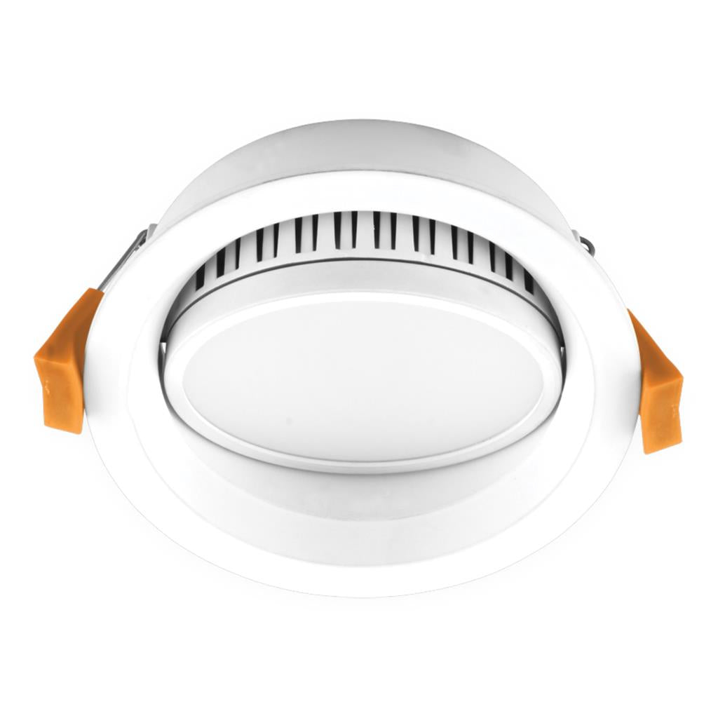 deco 13 round 13w tiltable led downlight satin white