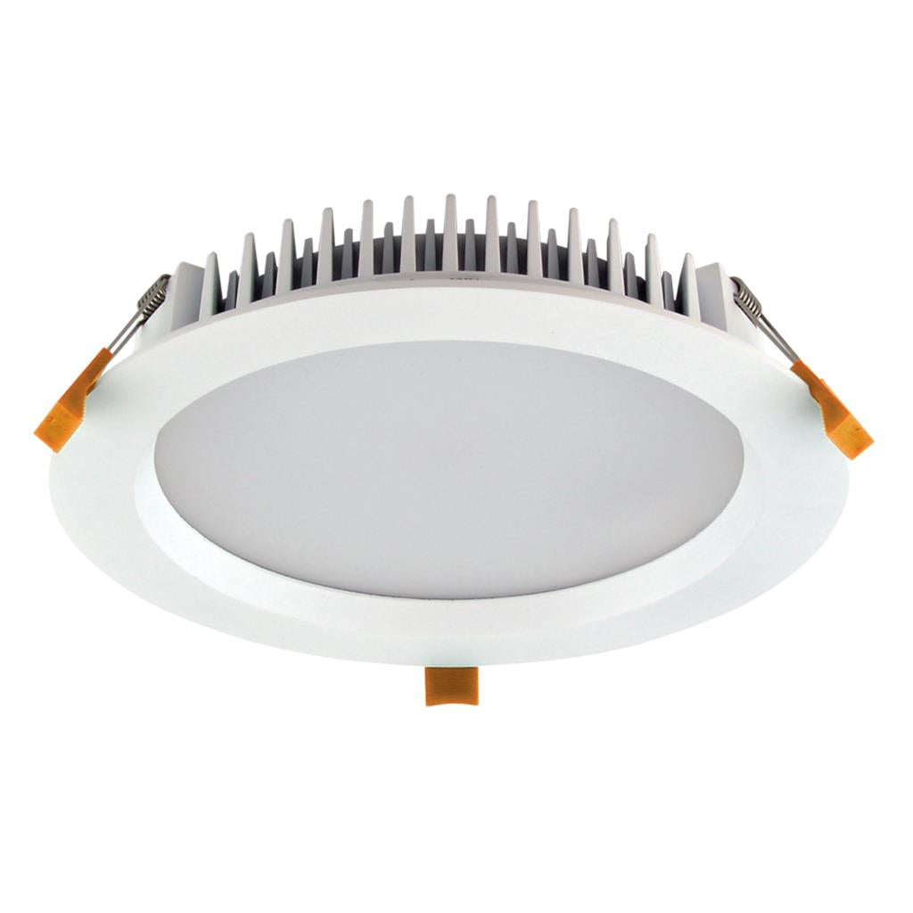 deco 28 round 28w led downlight white frame