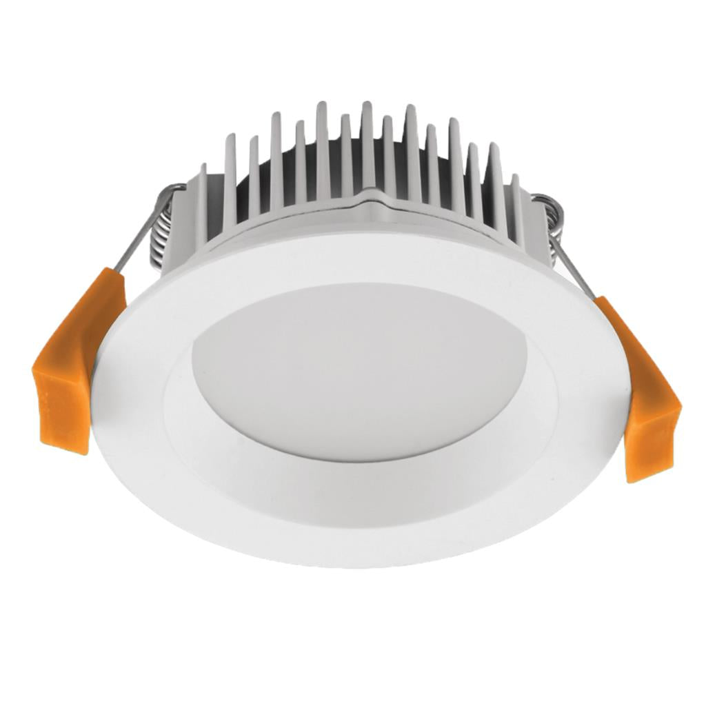 deco 8 round 8w dimmable led downlight white frame