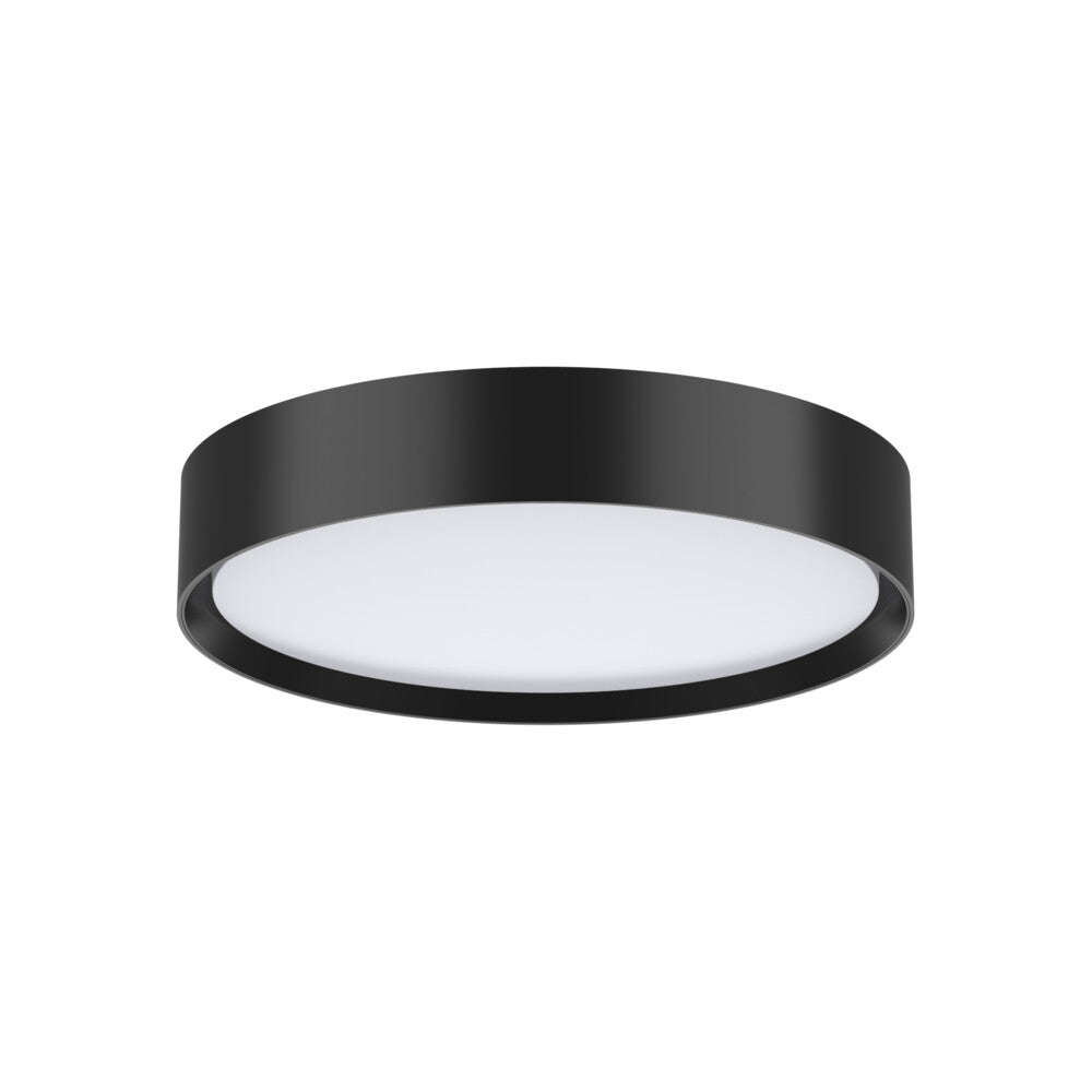 LED Tri-Colour Oyster Decord 301mm Dimmable 24W 3/4/5.7K IP44 Black