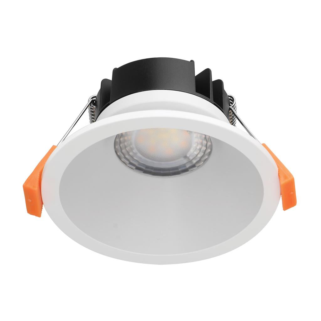 deep 9 round 9w recessed dimmable led tricolour deep 9 wht