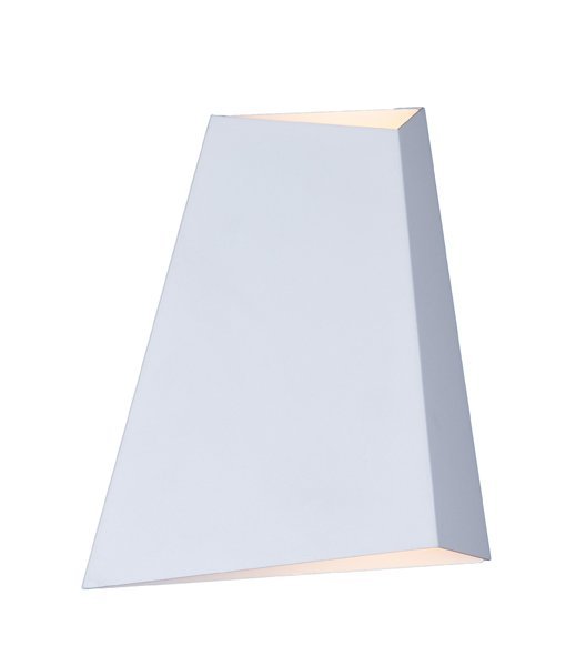 Delhi 12 Watt LED Internal Angled Shaped Up and Down Wall Light in Matt White