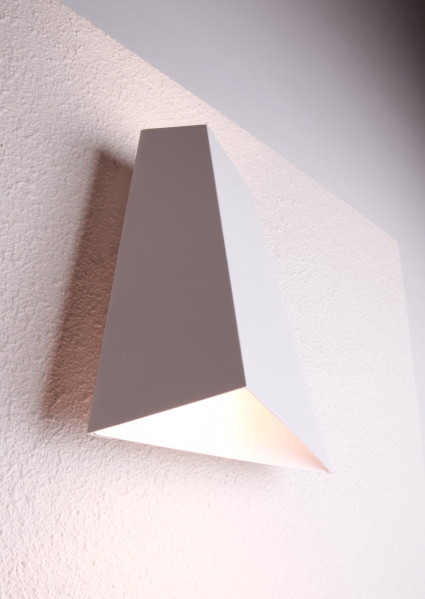 Delhi 12 Watt LED Internal Angled Shaped Up and Down Wall Light in Matt White