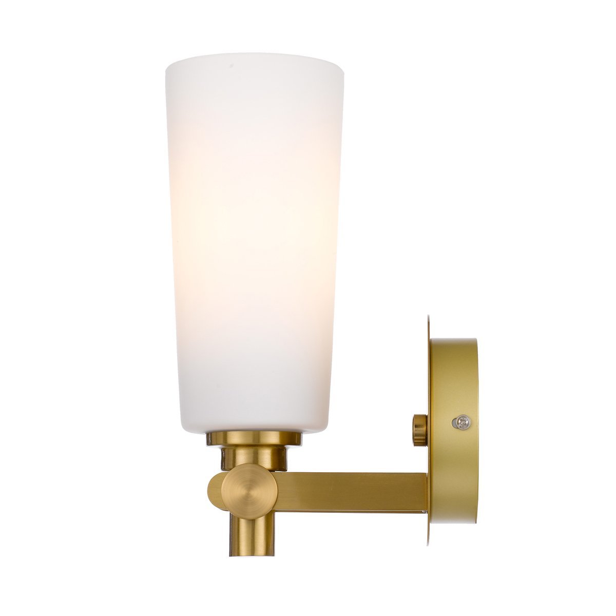 Delmar 1 Light Wall Light in Antique Gold with Opal Glass