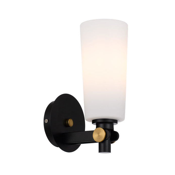 Delmar Black/Opal, Black/Clear or Antique Gold/Opal Wall Light