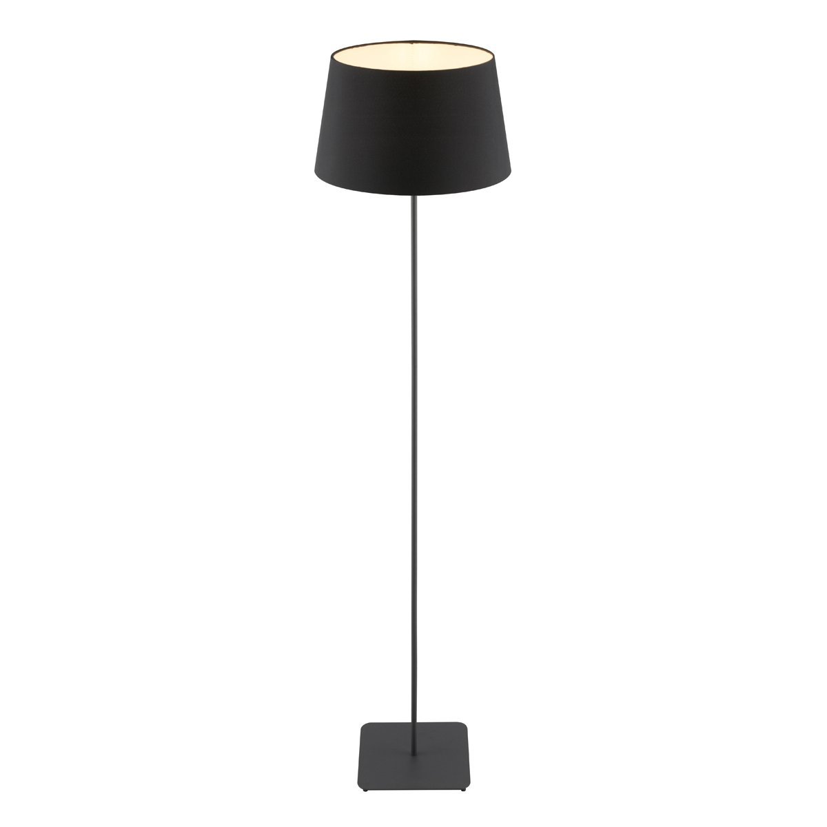 Devon Floor Lamp in Black with Black Shade