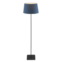 Thumbnail for Devon Floor Lamp in Black with Blue Shade