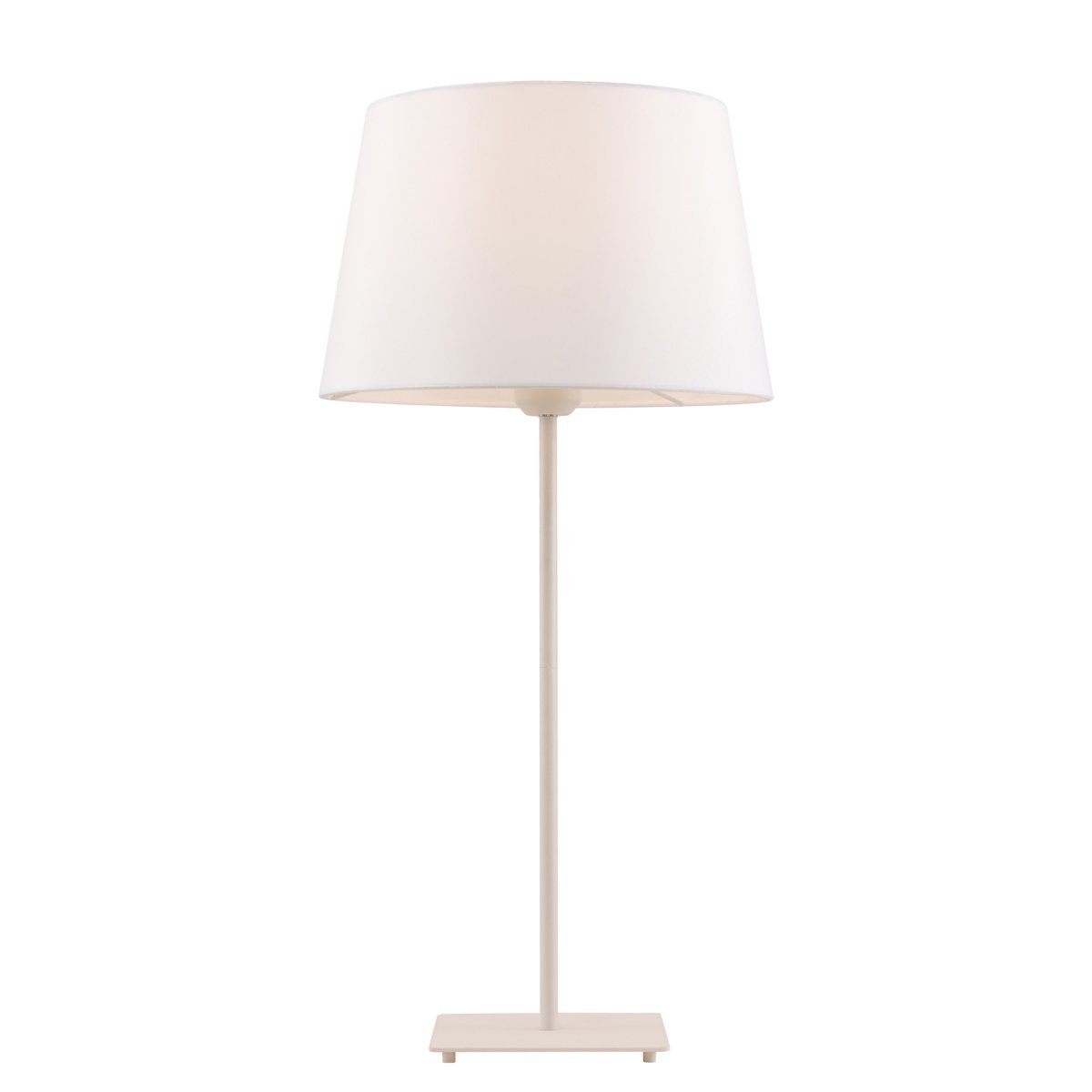 Devon Table Lamp in White with White Shade