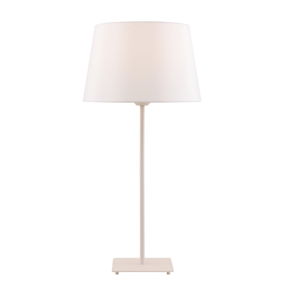 Devon Table Lamp in White with White Shade