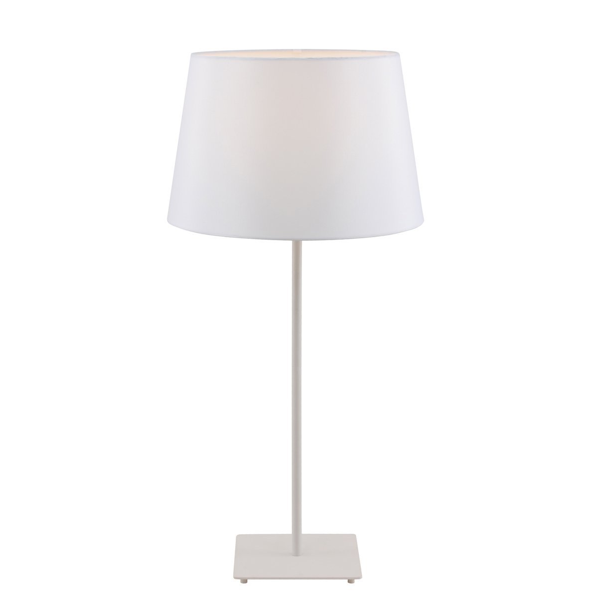 Devon Table Lamp in White with White Shade