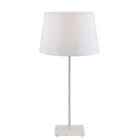 Thumbnail for Devon Table Lamp in White with White Shade