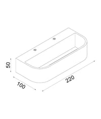 Thumbnail for DHAKA: City Series LED Tri-CCT Interior Rectangular Up/Down Dimmable Wall Light