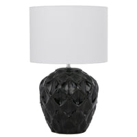 Thumbnail for Diaz Table Lamp in Black with White Shade