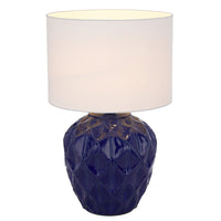 Thumbnail for Diaz Table Lamp in Blue with White Shade