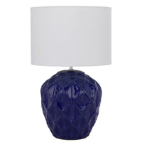 Thumbnail for Diaz Table Lamp in Blue with White Shade