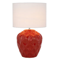 Thumbnail for Diaz Table Lamp in Red with White Shade