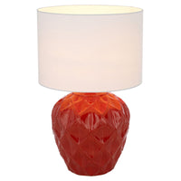 Thumbnail for Diaz Table Lamp in Red with White Shade