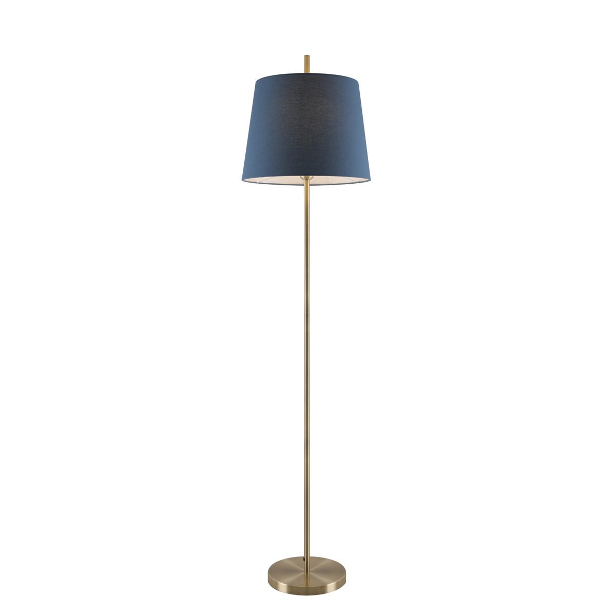 Dior Floor Lamp in Antique Brass with Blue Shade