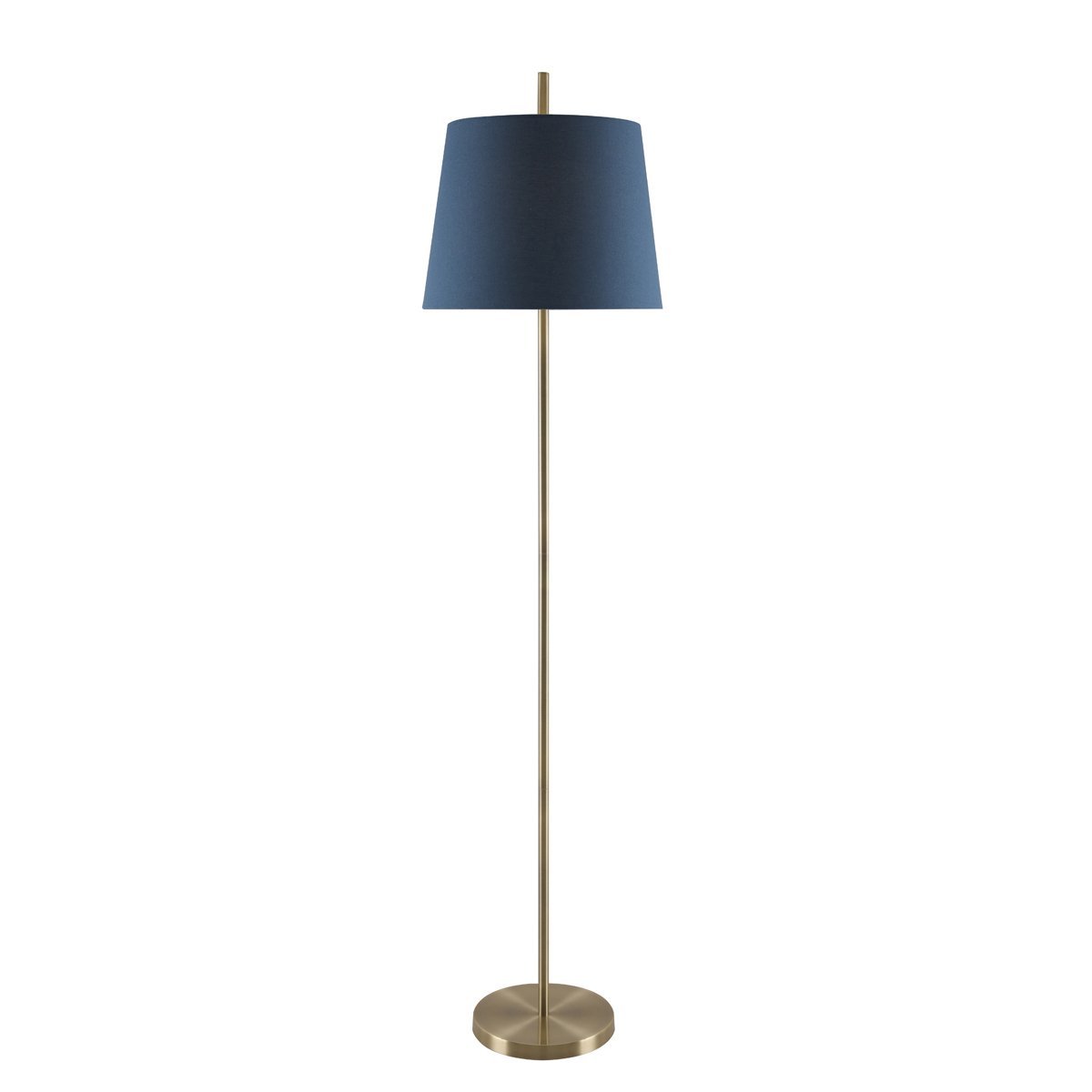 Dior Floor Lamp in Antique Brass with Blue Shade