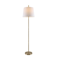 Thumbnail for Dior Floor Lamp in Antique Brass with White Shade