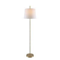 Thumbnail for Dior Floor Lamp in Antique Brass with White Shade