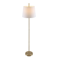 Thumbnail for Dior Floor Lamp in Antique Brass with White Shade