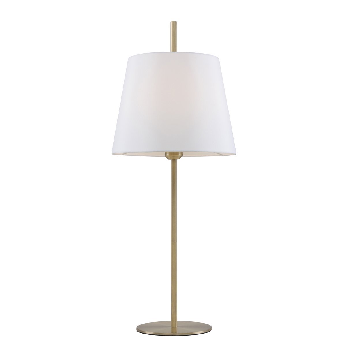 Dior Table Lamp in Antique Brass with White Shade