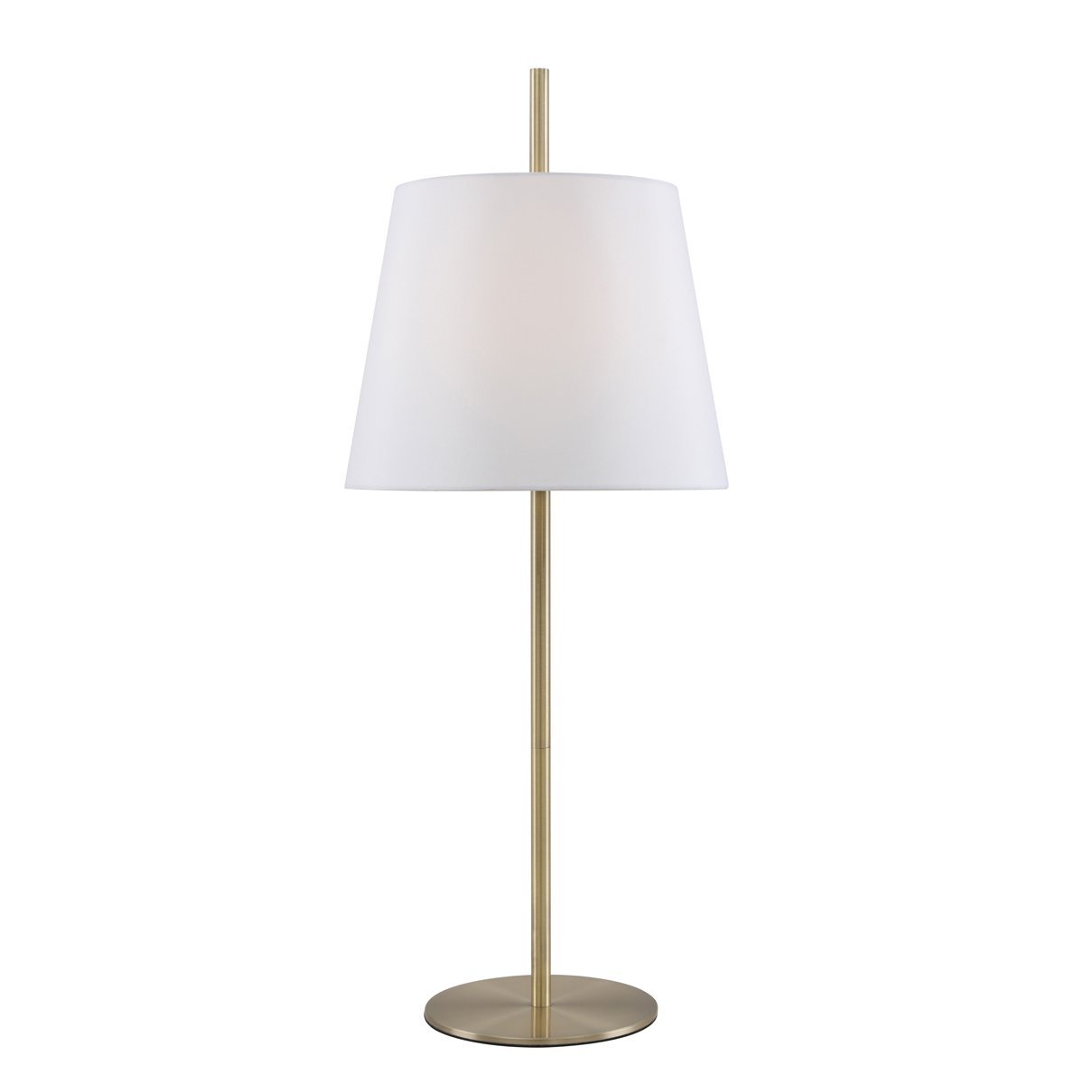 Dior Table Lamp in Antique Brass with White Shade