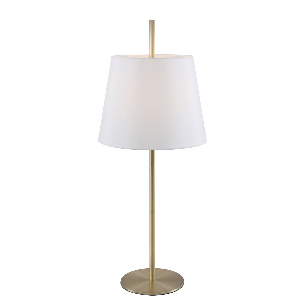 Dior Table Lamp in Antique Brass with White Shade