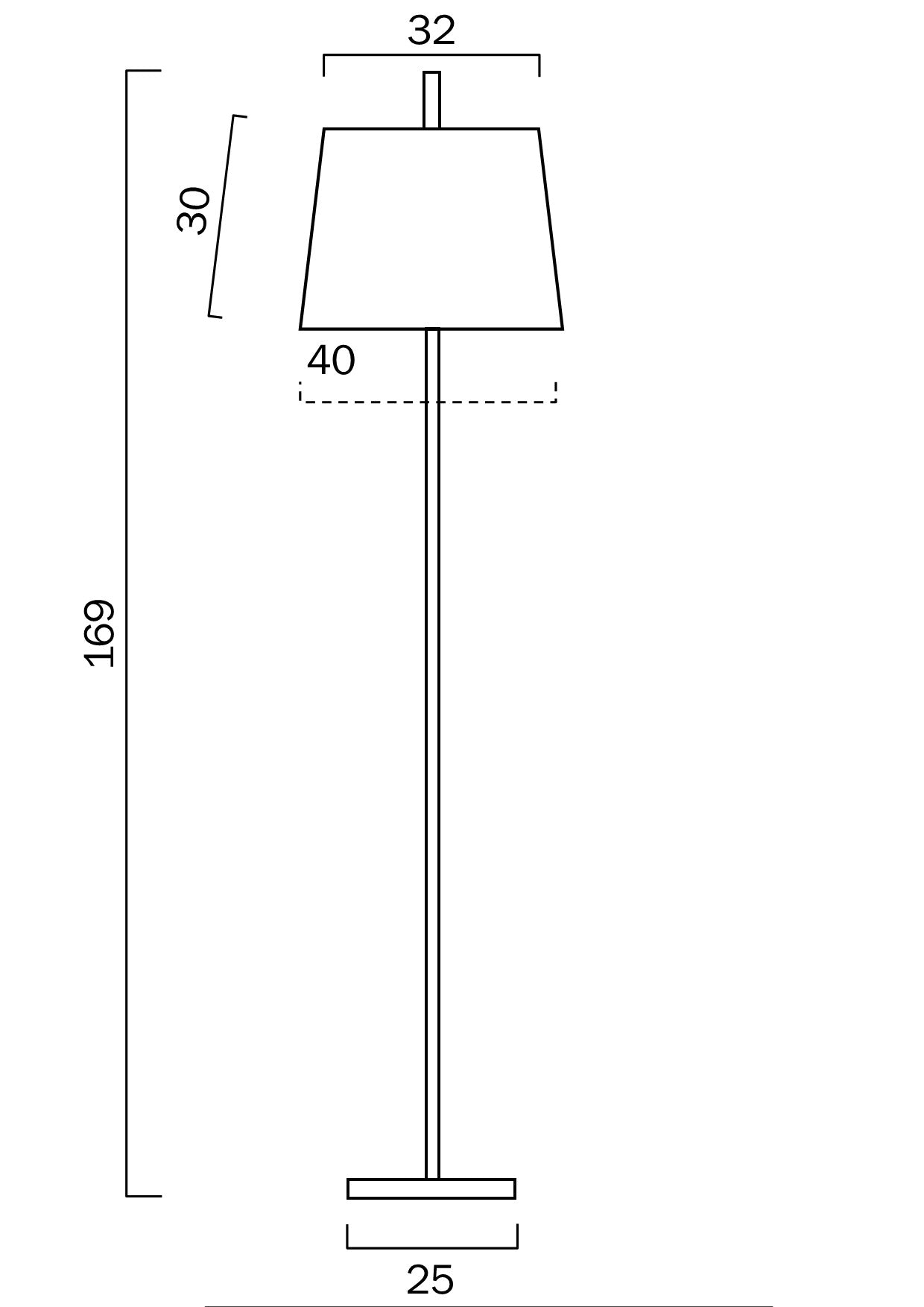 Dior Antique Brass Floor Lamp with White Fabric Shade