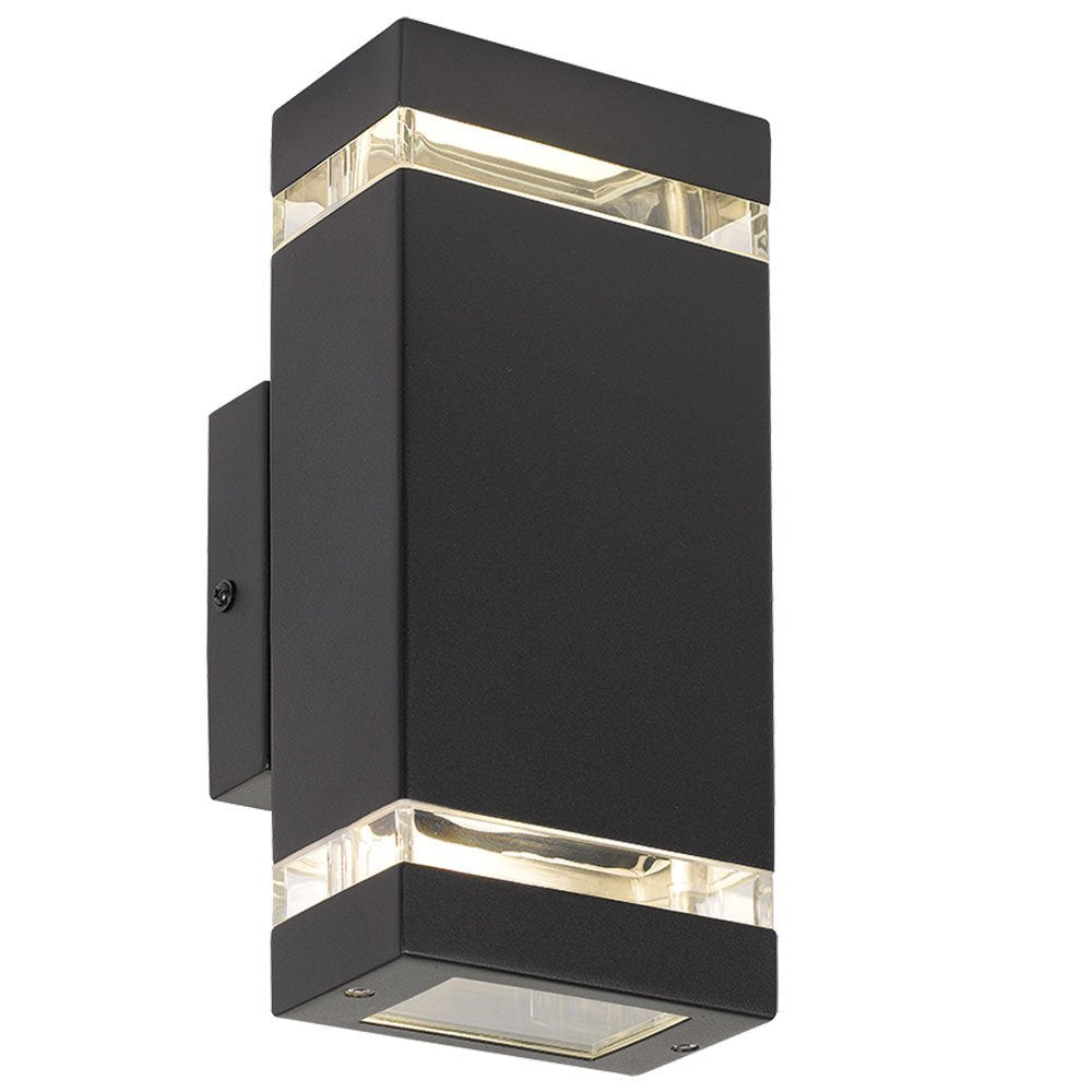 Dixon Up and Down IP44 Exterior Wall Light in Black