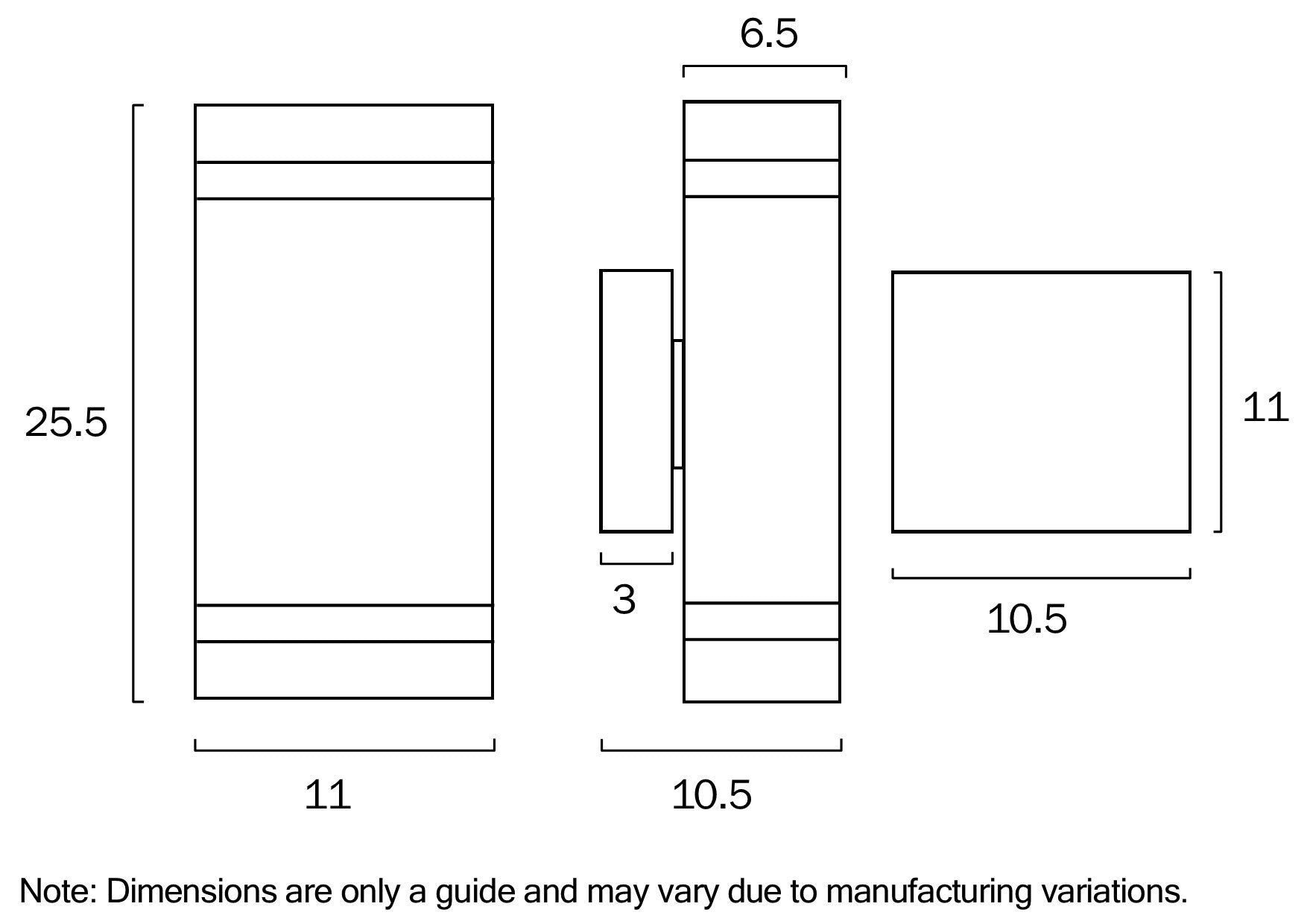 Dixon Black 2x6W 4000K IP44 Up/Down Exterior Wall Light