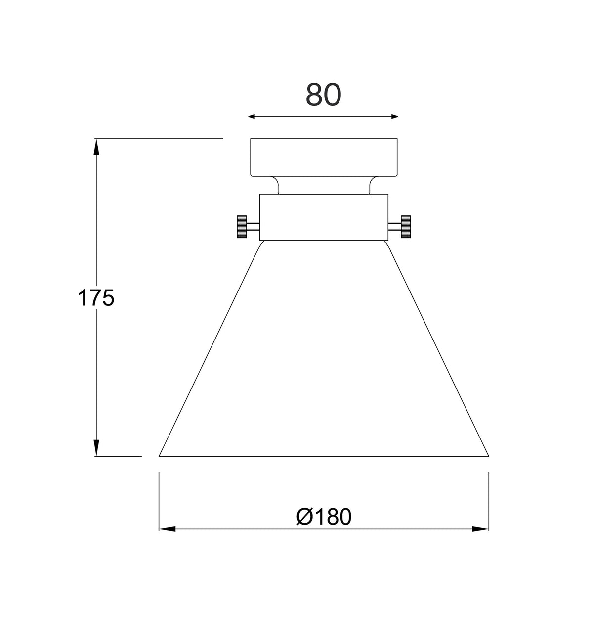 D.I.Y. Batten Fix Ceiling Lights - Small Cone Shape Fixtures
