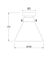 D.I.Y. Batten Fix Ceiling Lights - Small Cone Shape Fixtures