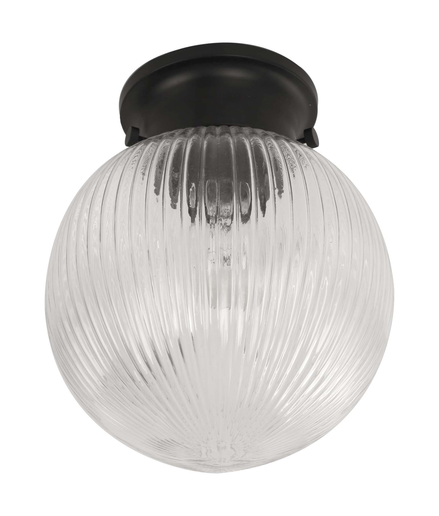 D.I.Y. Batten Fix Ceiling Lights - Large Spherical Ribbed Shape Fixtures