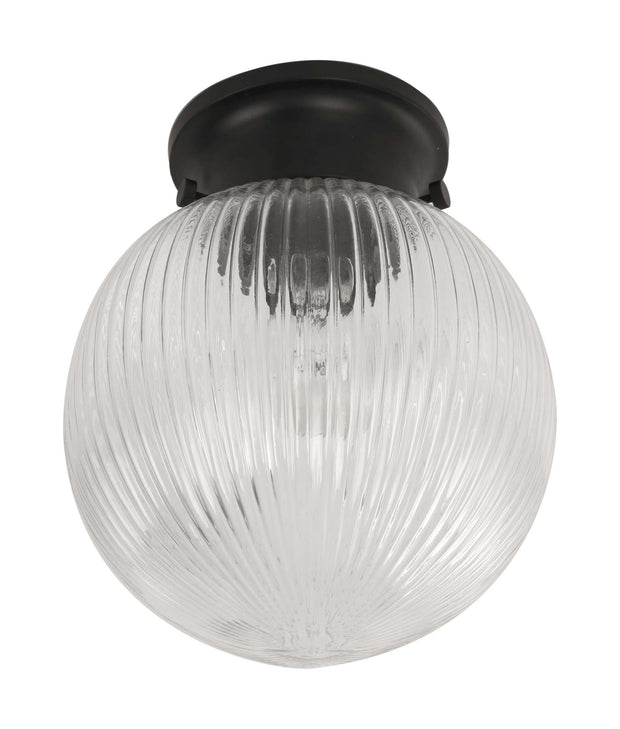 D.I.Y. Batten Fix Ceiling Lights - Large Spherical Ribbed Shape Fixtures
