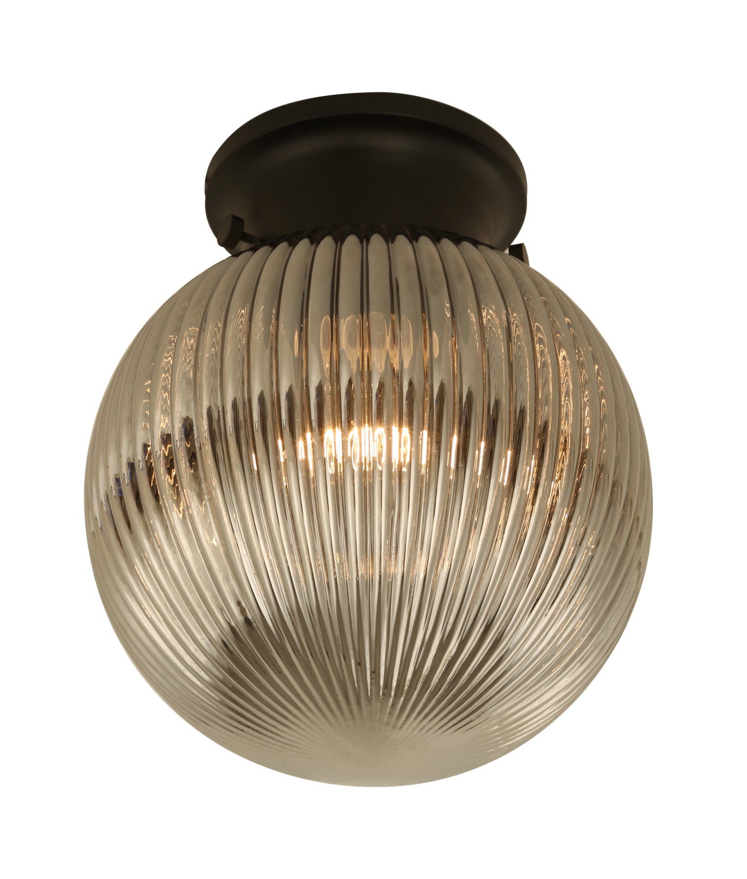 D.I.Y. Batten Fix Ceiling Lights - Large Spherical Ribbed Shape Fixtures