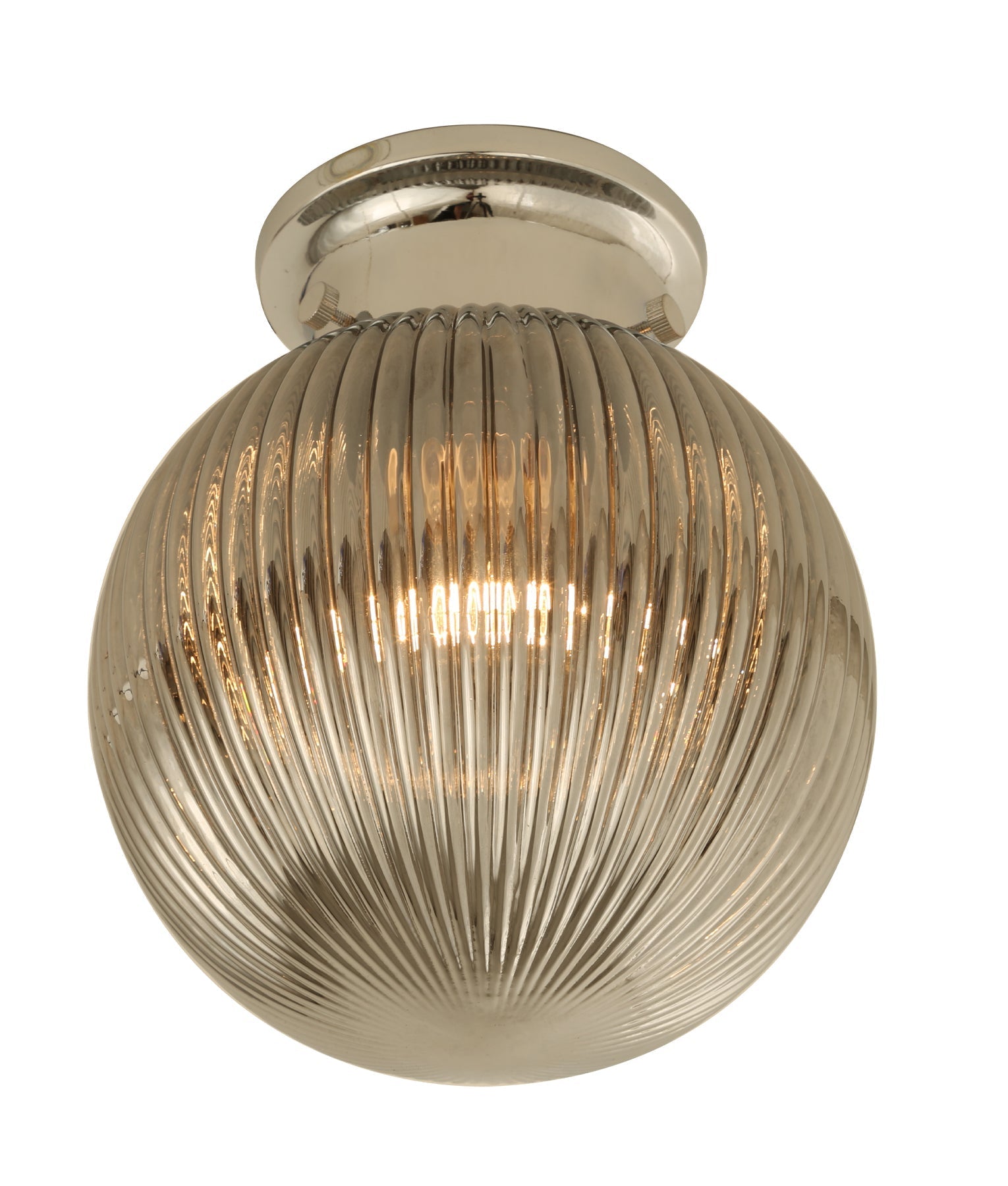 D.I.Y. Batten Fix Ceiling Lights - Large Spherical Ribbed Shape Fixtures