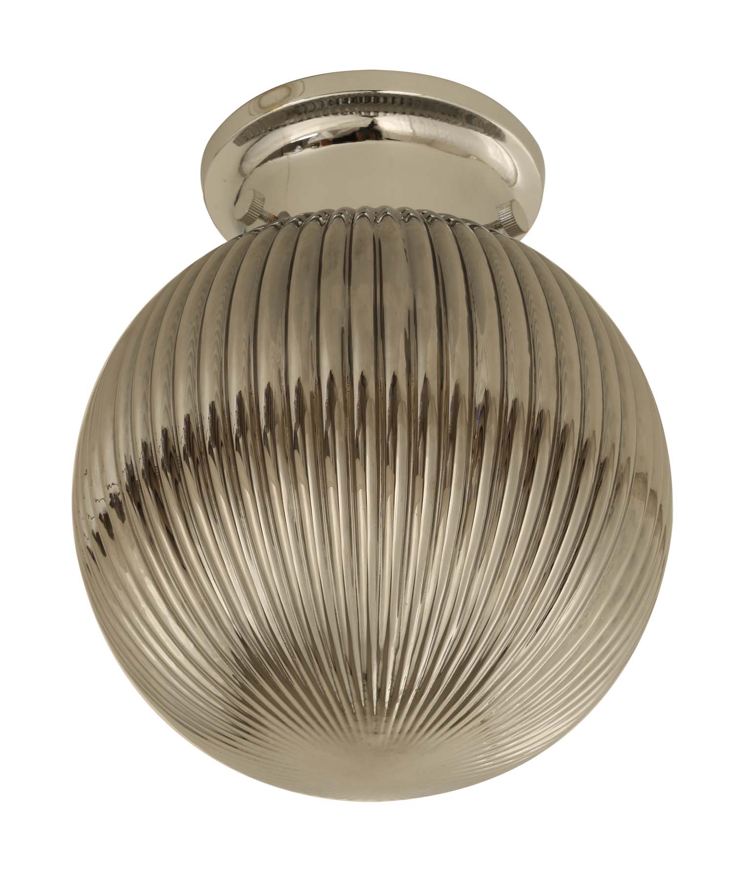 D.I.Y. Batten Fix Ceiling Lights - Large Spherical Ribbed Shape Fixtures