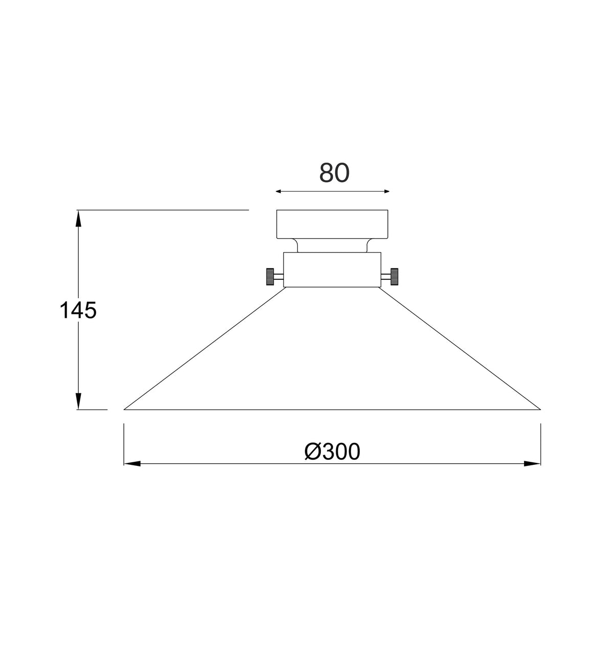 D.I.Y. Batten Fix Ceiling Lights - Large Cone Shape Fixtures