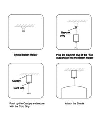 Thumbnail for D.I.Y. Plug-in Pendant Light Suspension Kits