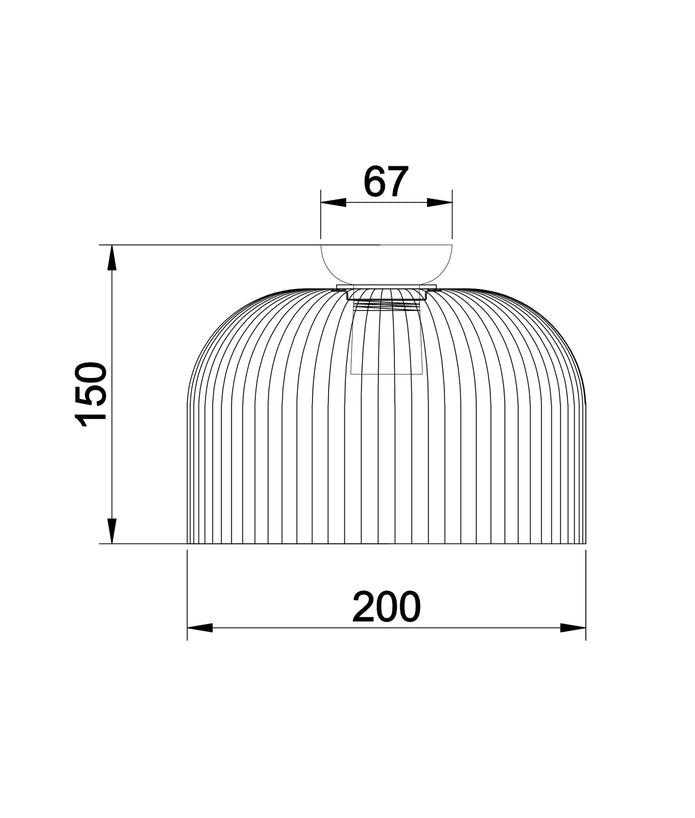 DIY Vintaj: D.I.Y. Dome Ribbed Glass Batten Fix Ceiling Lights