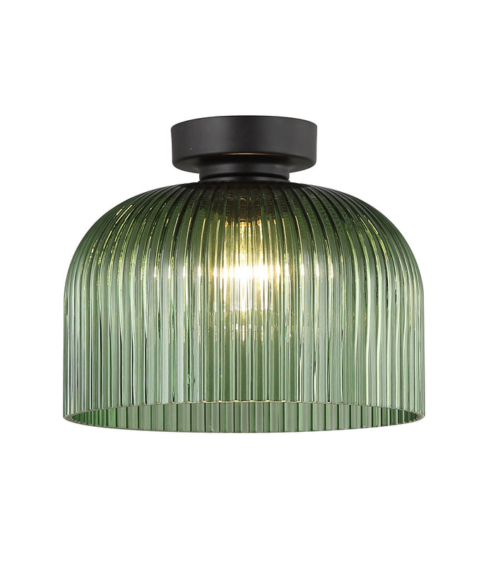 DIY Vintaj: D.I.Y. Dome Ribbed Glass Batten Fix Ceiling Lights