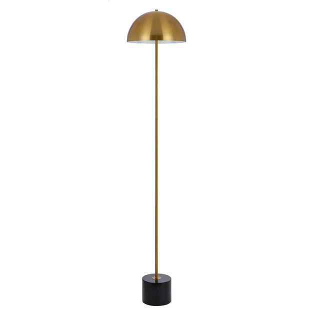 Domez Metal Dome with Terrazzo or Marble Base Floor Lamp in 4 Colour Options
