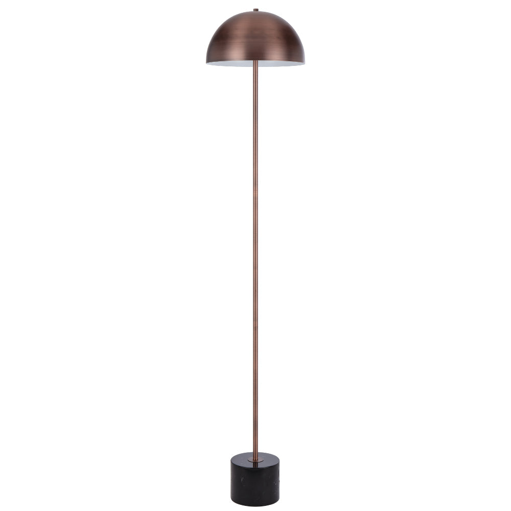 Domez Metal Dome with Terrazzo or Marble Base Floor Lamp in 4 Colour Options