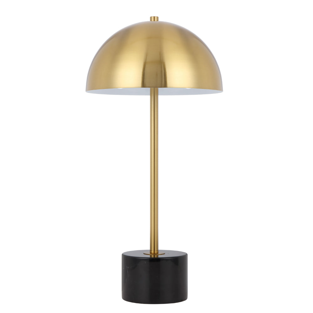 Domez Antique Gold/Black Terrazzo or Marble or Antique Bronze/ Black Marble Table Lamp
