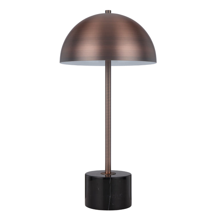 Domez Antique Gold/Black Terrazzo or Marble or Antique Bronze/ Black Marble Table Lamp