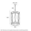 Dover 33 Antique Silver or Black 3 Light Pendant with Fabric Inner Shade