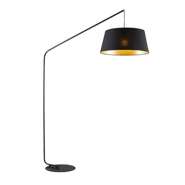 Downey White/Ivory or Black Floor Lamp with Fabric Shade
